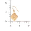 Damask Embossed Bronze Quatrefoil Drop Earrings