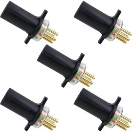 7865L 5 Pack 7-Way Round Pin Tractor Plug Tester Trailer Circuit，7 pin Trailer Plug Tester，Single Person Test Circuit Tester.
