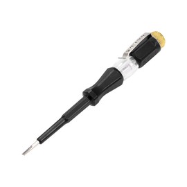sourcing map Voltage Tester Screwdriver Circuit Detector Neon Tube Lamp Black 3mm Slot