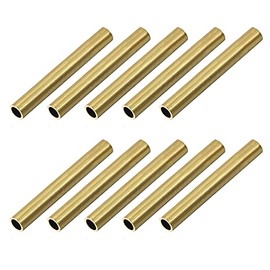 OFOWIN [10 Pcs] Brass Round Tube 30mm Length 4mm OD0.5mm Wall Thickness, Metal Copper Seamless Straight Pipe Tubing for DIY Draft Decoration Frame