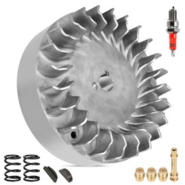 SHIQINHA Aluminum 212 Hemi Flywheel 10krpm Compatible with Predator 212cc 196cc 60363 Engine Coleman CT200U BT200X CT200U-EX Baja Warrior MB200 MB165 Mini Bike Go Kart Parts with Offset Timing Key