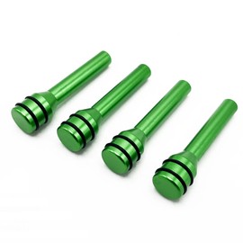 ZIMISI 4PCS Car Door Lock Knobs, 1.93" x 0.47" Safety Door Lock Cover, Aluminum Alloy Car Inner Door Pull Pins Replacement, Door Lift Bolt Decorative Accessory for Cars, SUVs, Trucks (Green)