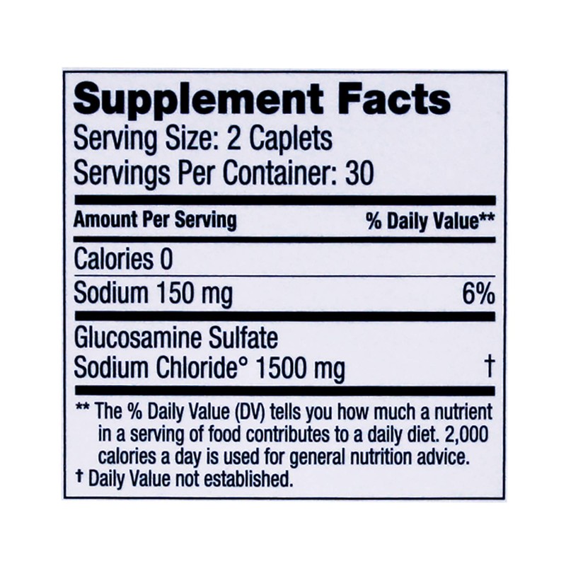 Dona Crystalline Glucosamine Sulfate, 1500 Mg, Joint Supplement Pills for