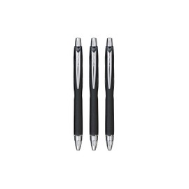 uni-ball SXN-210 Jetstream RT Rollerball Pens, Black Smudge Resistant and Tamper Free Ink, 1.0mm Ball, Rubberized Grip, Package of 3