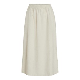 Vila Women's Viprisilla H/W Midi Skirt, Super light natural melan.