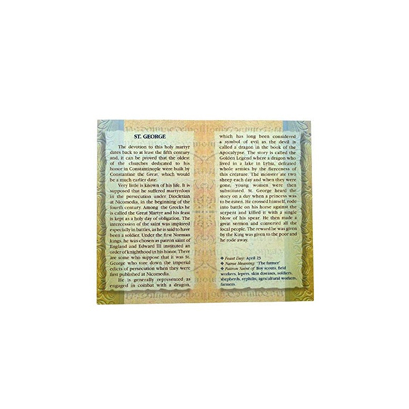 William J. Hirten Deluxe Catholic Holy Card with Traditional Prayers