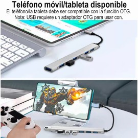 Gomia Adaptador Multipuerto Hub Delgado De 7 Puertos Usb 3.0