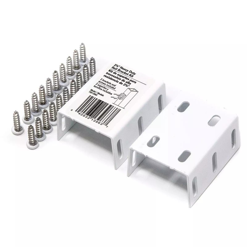 Freedom 2-3/4" Heavy Duty Fence Rail Bracket White Aluminum 2