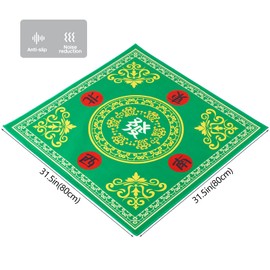 Mahjong Mat Game Table Mat Suitable for Mahjong Tile Game Poker Game Domino Game Game Mat is Made of Rubber Material (Green1, 31.5 inches)
