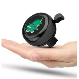 YeloYolker Kids Bike Bell, Cute Dinosaur Ring Bell for Boys, Toddlers, Children's Bicycle Handlebar Accessory for Tricycle, Scooter, Balance Bike(Triceratops)