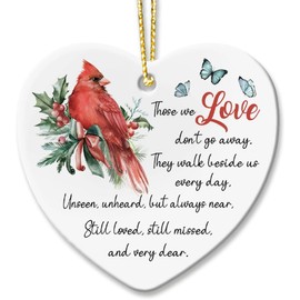 Cardinal Memorial Christmas Ornament Keepsakes - Sympathy, Bereavement Gifts for Loss of Loved One, Condolences Gift, in Loving Memory of Mother, Father, Son, Daughter, Brother, Husband