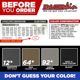 DashSkin Molded Dash Cover Cap Compatible with 1998-2004 Chevy Blazer/S10/GMC Jimmy/Sonoma Oldsmobile Bravada in Black - Made in The USA