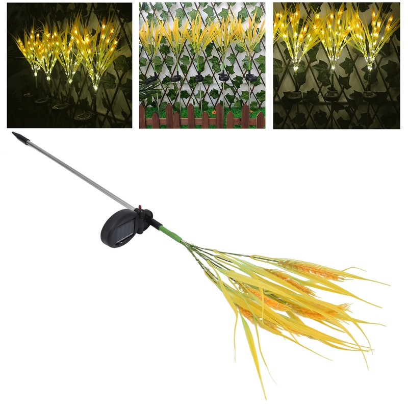 2pcs Solar Wheat Ear Lights IP44 Waterproof Wheat Ear LED