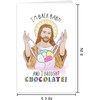 UUEFKTN Funny Jesus Easter Card, Humorous Jesus Eggs Chocolate Card,