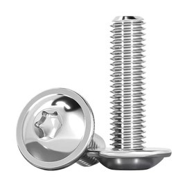 Drenky Pack of 20 M6 x 25 mm Flat Head Screws with Flange Screws Torx ISO 7380-2 Flange Screws Rustproof Stainless Steel A2 V2A Machine Screws Thread Screws Full Thread