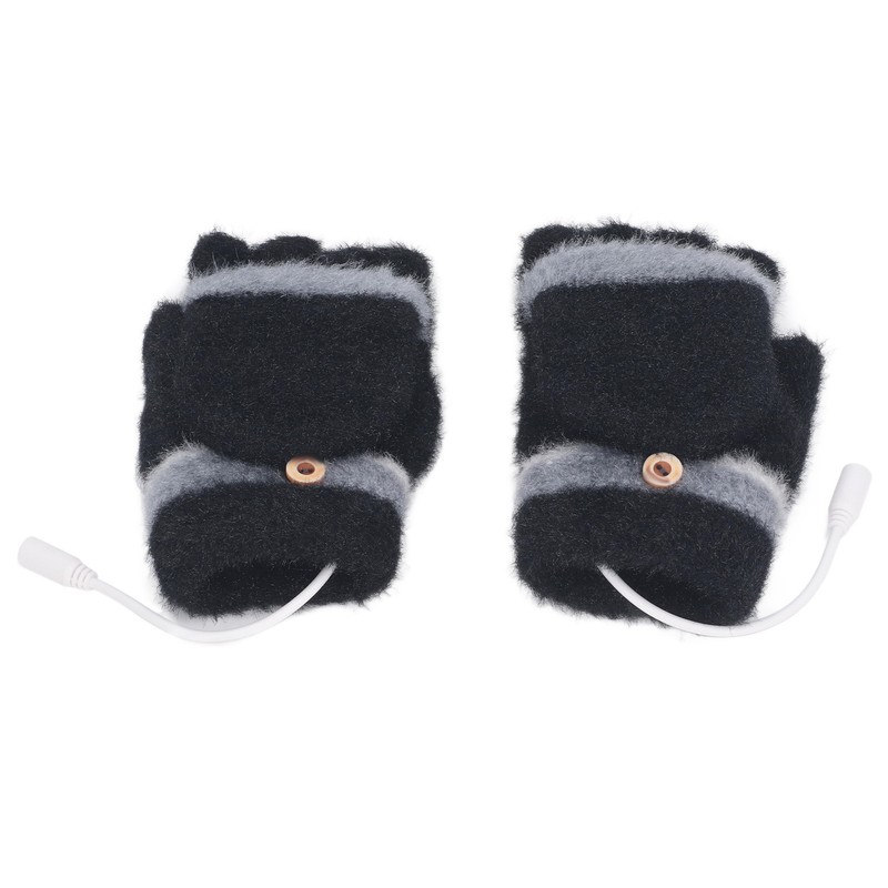 1 Pair USB Heated Gloves Half Finger Full Finger Double