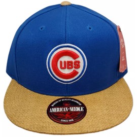 American Needle Chicago Cubs Snapback Flat Bill Cooperstown Collection Tropical Under Brim B1