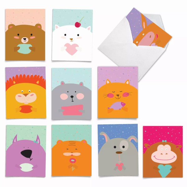 Nobleworks 10 All Occasion Blank Note Cards with Envelopes -