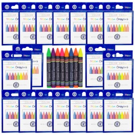 Color Swell Neon Crayons Bulk Packs - 18 Boxes of Fun Neon Bulk Crayons (144 total) of Teacher Quality Durable Classroom Packs for Kids Students Party Favors