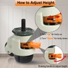 Leveling Stem Casters, M12 Thread Casters Set of 4 Heavy