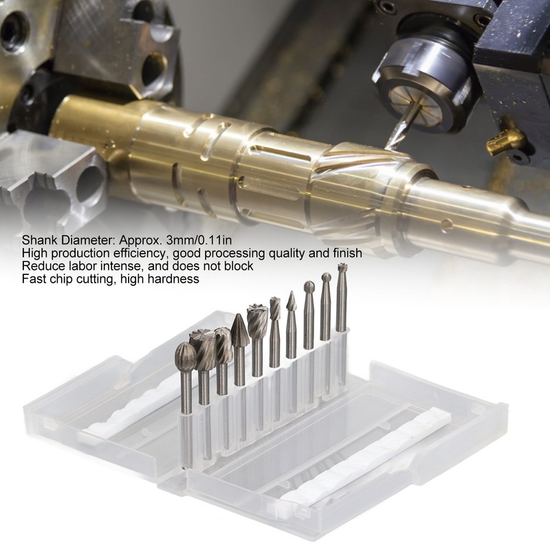 10 Pcs Rotary File Fast Chip Cutting Grinder Bit High
