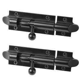 HANDLEZONE® 2 Pack Bell Shaped Premium Sliding Door Bolt, Sturdy Lock Barrel Bolt Perfect for Securing Internal Doors in Bedrooms, Bathrooms, Cupboards - 75x32mm - Black Matt