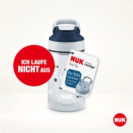 NUK By Contigo Easy Sip Cup, Water Bottle for Children (from 4 Years), Leak-Proof, Made of Durable Tritan, BPA-Free, Dishwasher Safe, 420 ml, Skater