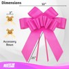 MIFFLIN Big Car Bow (Satin Pink, 30 inch), Butterfly Shape