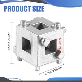 RGOAANC Cube Brake Caliper Compression Tool, Rear Disc Brake Piston Tool, 3/8" Disc Brake Piston Caliper Wind Back Cube Tool, Car Accessories Square Drive Rear Caliper for Vehicle Rear Disc Brakes