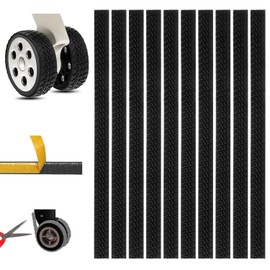 10 Pcs Luggage Wheels Covers Silicone, Suitcase Wheel Covers, Cuttable Silicone Luggage Wheel Protector, Silent Noise Reduction Shock for Spinner Wheel Suitcases or Office Chair Caster Black Y