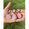 New Moon Beginnings Rose Quartz Crystal Pendant with 18" Adjustable