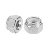 sourcing map 25Pcs 1/4"-20 Nylon Insert Hex Lock Nut, 304