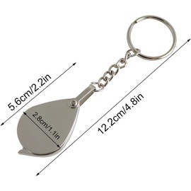 Meximore 10X Pocket Jewelry Loupe, Floding Magnifying Glass, Mini Magnifier, Silver Magnifier Glass for Gemstones, Jewelry, Rocks, Stamps, Clocks