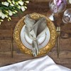 MAONAME 13" Antique Gold Charger Plates, Plate Chargers with Embossed