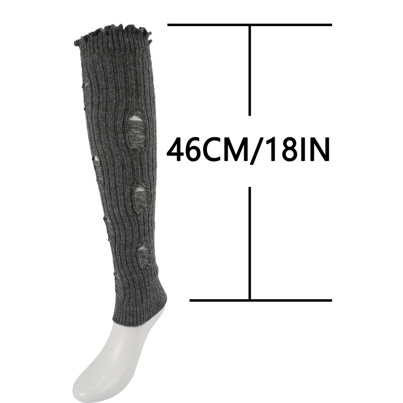 BomKinta Leg Warmers with Holes Women - Warm Ruffle Leg