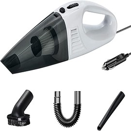 FUFONEUS Car Vacuum Cleaner, Portable High Power12v, Mini Handheld Vacuum with 11.48ft Cord, Small Auto Accessories Kit for Interior Detailing,Orange