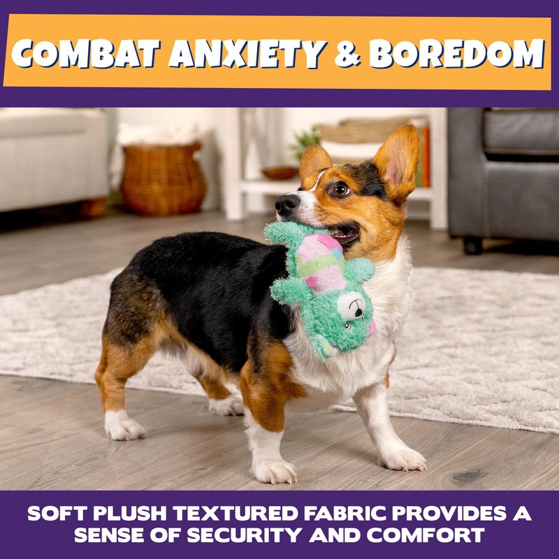 Pet Factory Logical Pet Patchwork Squeaky Plush Dog Toy, Randomly