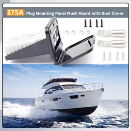 Erchon 175A Plug Mounting Panel with Dust Cover Compatible with Anderson SB175 Series Connectors Flush Mount Recessed Plate, 175Amp Socket Panel 12-24V DC (1 pcs)