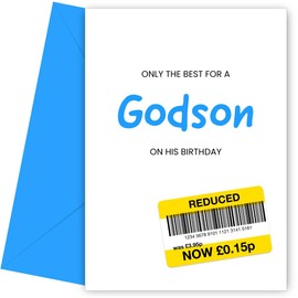 Hey Chimp Only the Best Birthday Card for Godson - Funny Godson Birthday Card to Say Happy Bday to Him on His Special Day