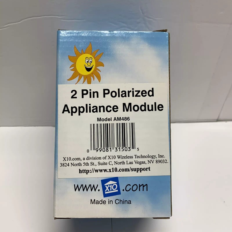 X-10 X10 2 Pin Polarized Appliance Module AM486