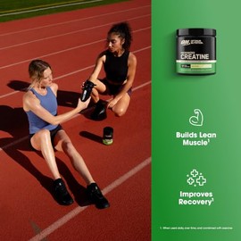 Optimum Nutrition Creatina Micronizada Monohidrato en Polvo, Sin Sabor, 60 Porciones, 300 Gramos (El Embalaje Puede Variar)