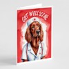 Caroline's Treasures Irish Setter Get Well Soon Greeting Cards Pack