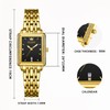 OLEVS Gold Watches for Women Black Face Small Wrist Analog