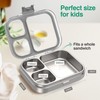 HOMEKOL Stainless Steel Lunch Box, 3 Compartments Metal Bento Box