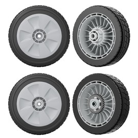 8" HRR216 Replacement Wheel Kit Compatible with Honda HRR Series Walk Behind Lawn Mower – Includes 2 Drive Wheels Rear Wheels (42710-VE2-M02ZE) and 2 Front Wheels (44710-VL0-L02ZB)hrr216k10vkaa Wheels