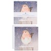Pack Of 6 Festive Robin Charity Christmas Cards Multiple Charities