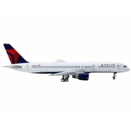 DCD Boeing 757-200 Commercial Aircraft "Delta Air Lines" (N683DA) White with Red and Blue Tail 1/400 Diecast Model Airplane by G