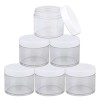 Unbranded Lot of 6 two-ounce Clear PET plastic Jar With