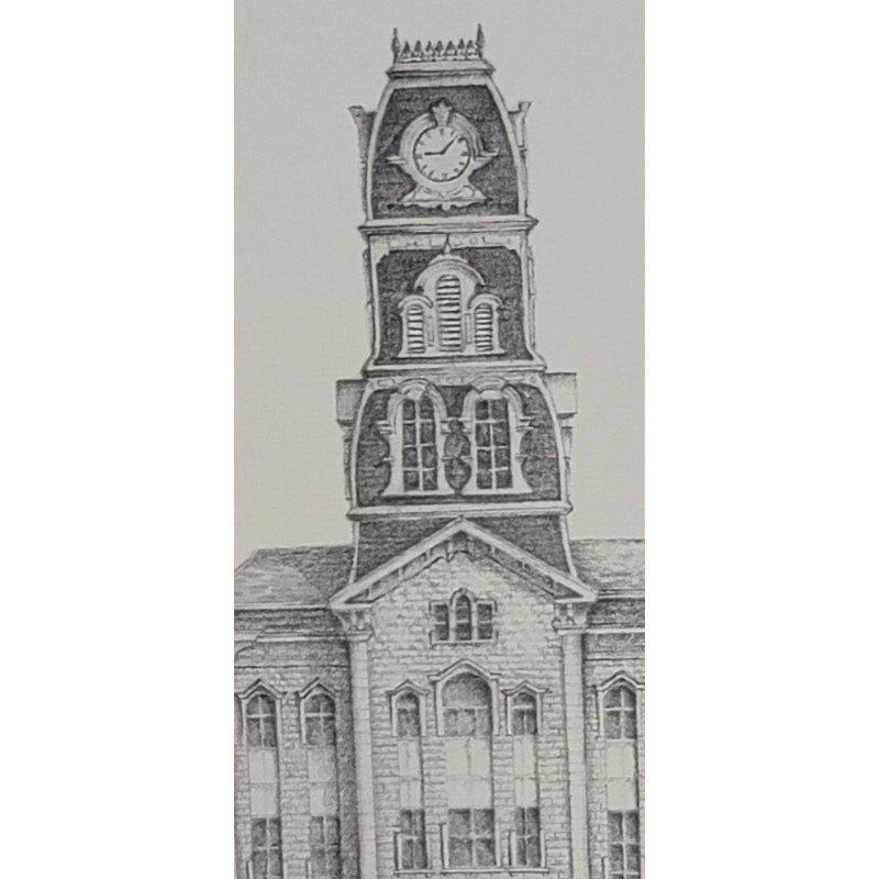 11x14 Print "Parker County Courthouse-Wea