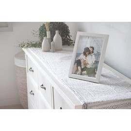 Frame Company Lynton Rustic Blue Photo Frame with Light Blue Mount, 9x7 for 8x6 inch, fitted with perspex